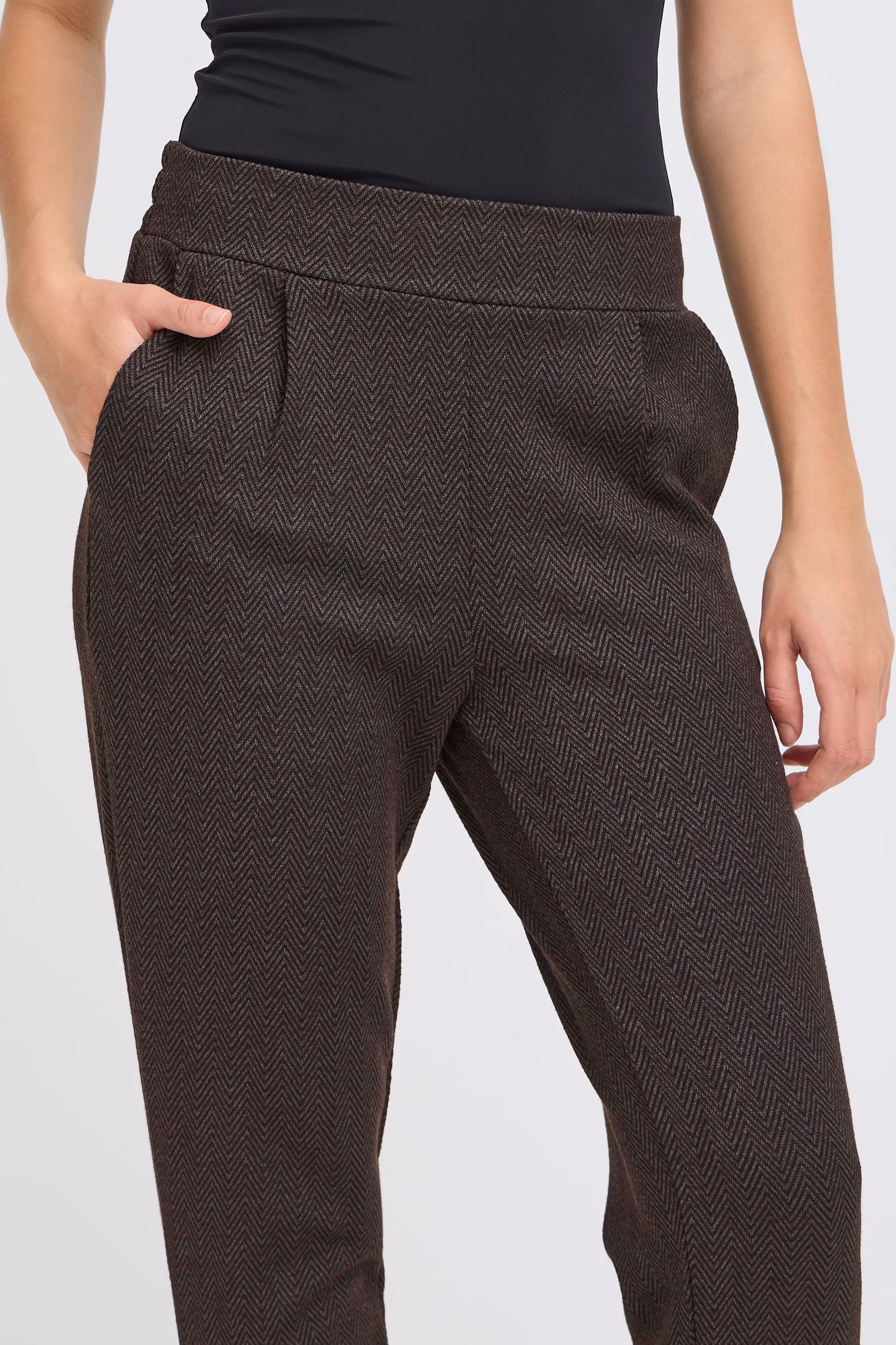 PANTALON KATE JACQUARD BROWN H25