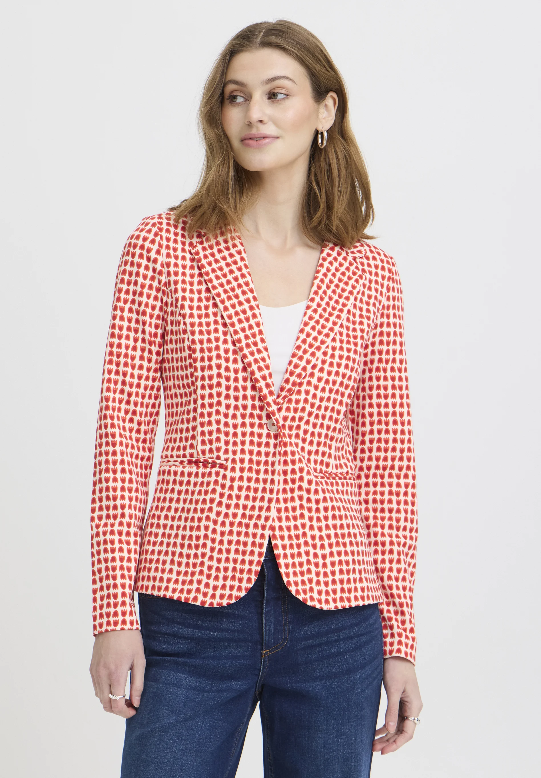 VESTE KATE PRINT FIERY RED E26