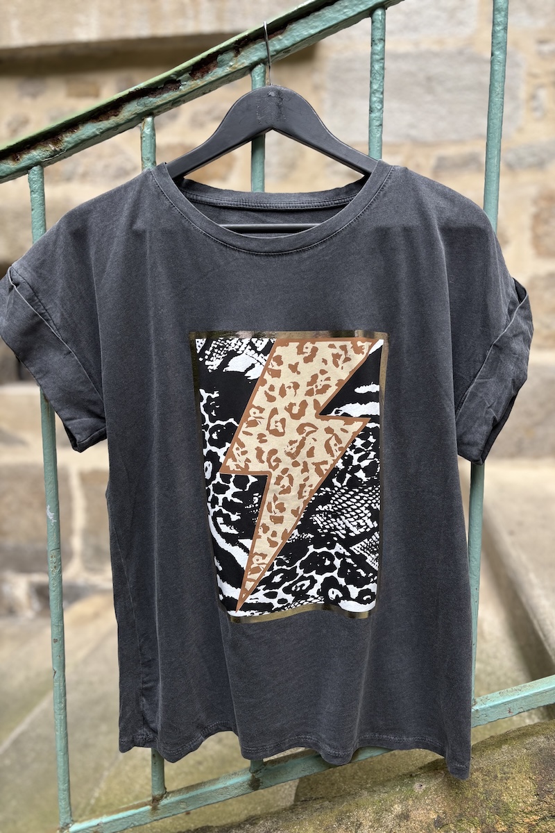 T-SHIRT ECLAIR GRIS H25