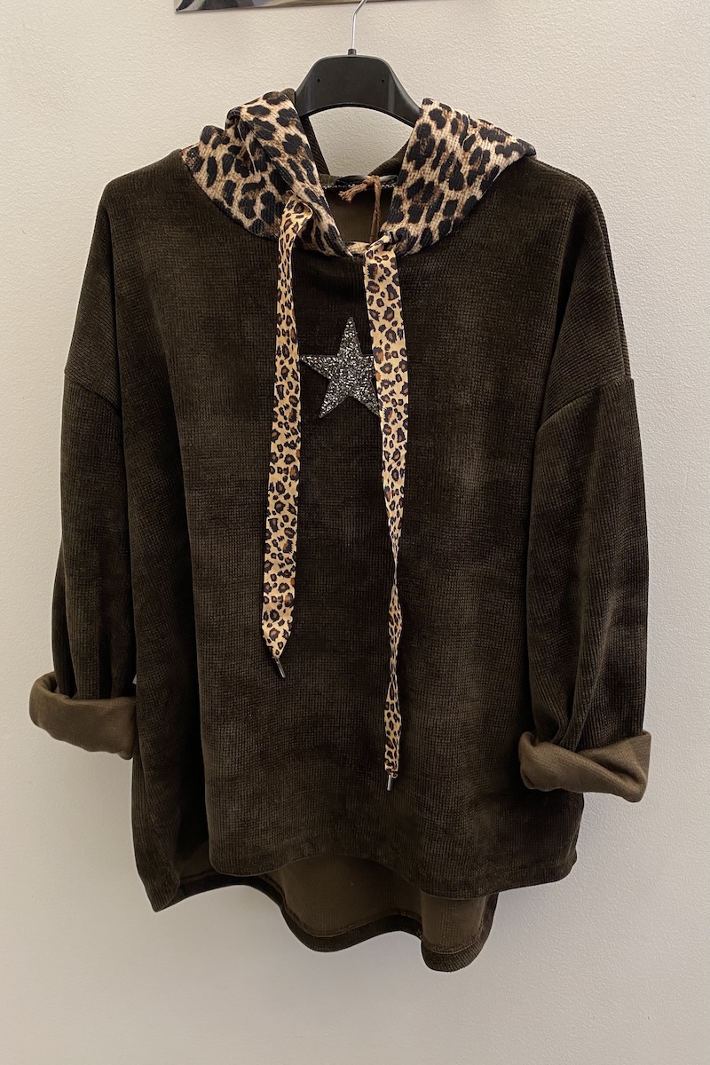 SWEAT ABY VELOURS CHOCO H25