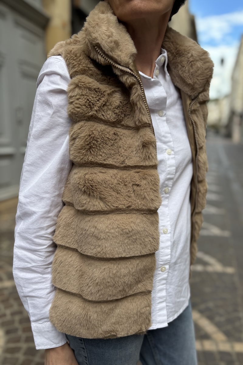 GILET TOM TAUPE