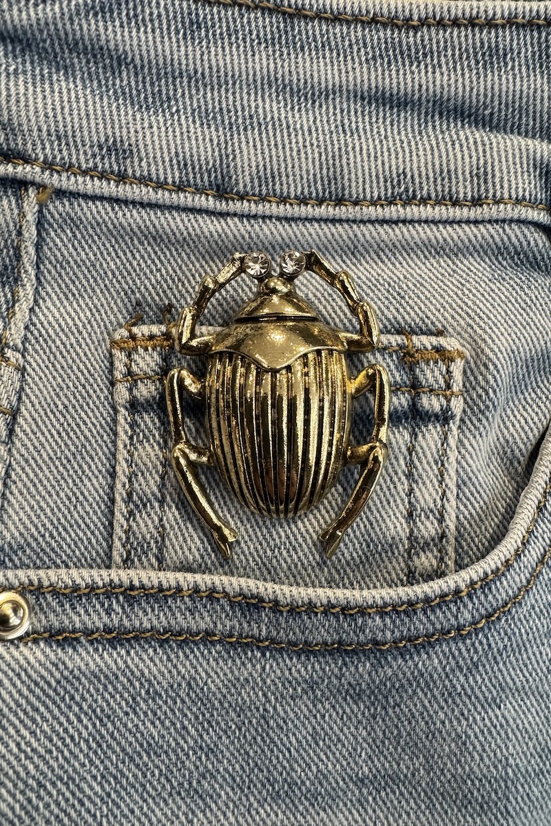 CLIP SCARABÉE DORÉ