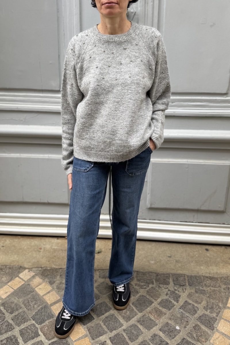 PULL PAM OVERSIZE PEARL GREY H25