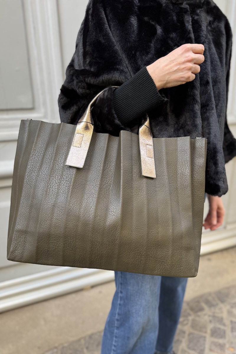 SAC REVERSIBLE VERT / DORÉ E25