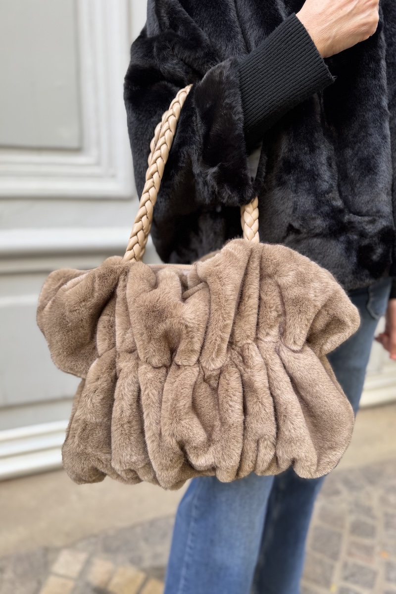 SAC FOURRURE CAMEL H25