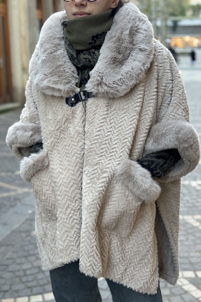 PONCHO ALBERT BEIGE H25