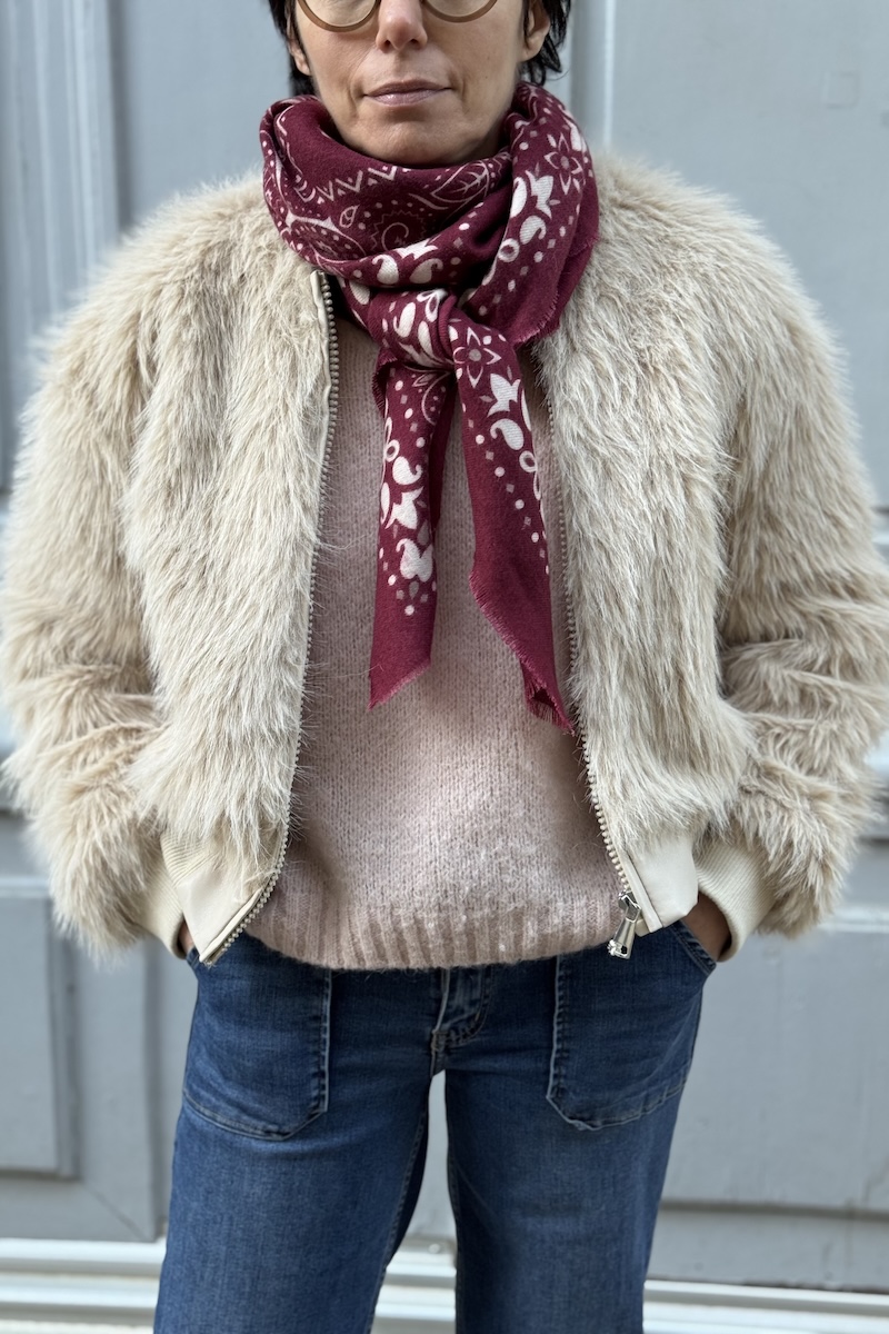 VESTE LEA FOURRURE BEIGE H25